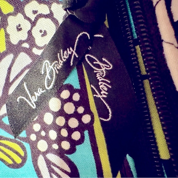 EUC VERA BRADLEY Retired Island Blooms Bowler Bag Purse, Clean! Original Owner - Picture 7 of 9